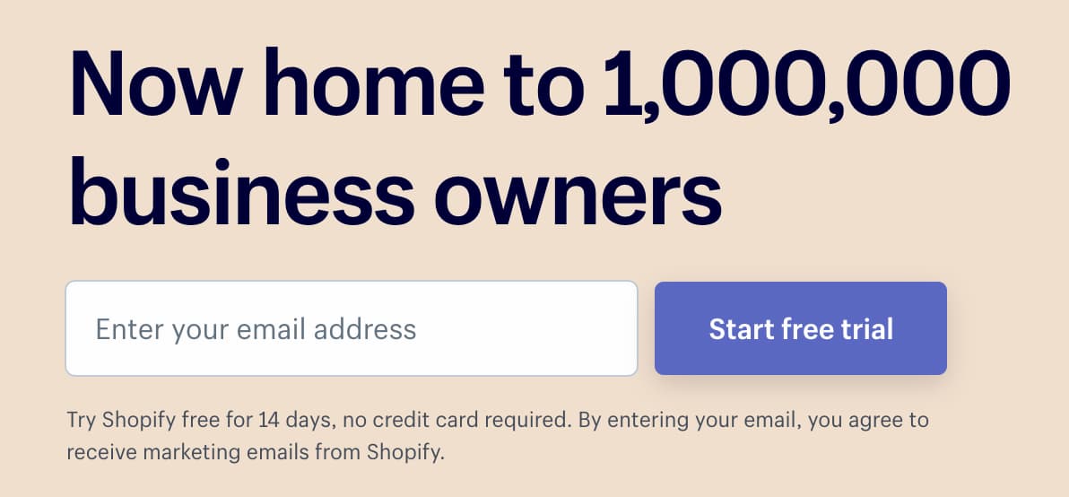 Signup form for Shopify