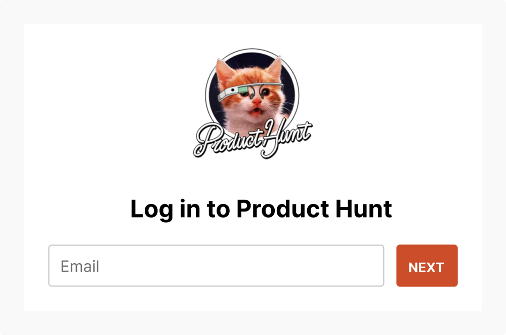 Product Hunt with a federated login